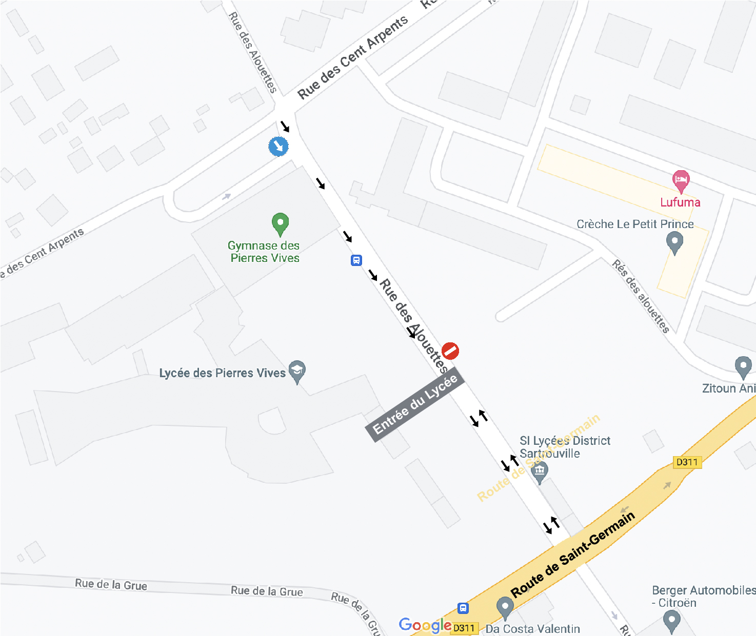 Mise en sens unique de la rue des Alouettes | Ville de Carrières-sur-Seine