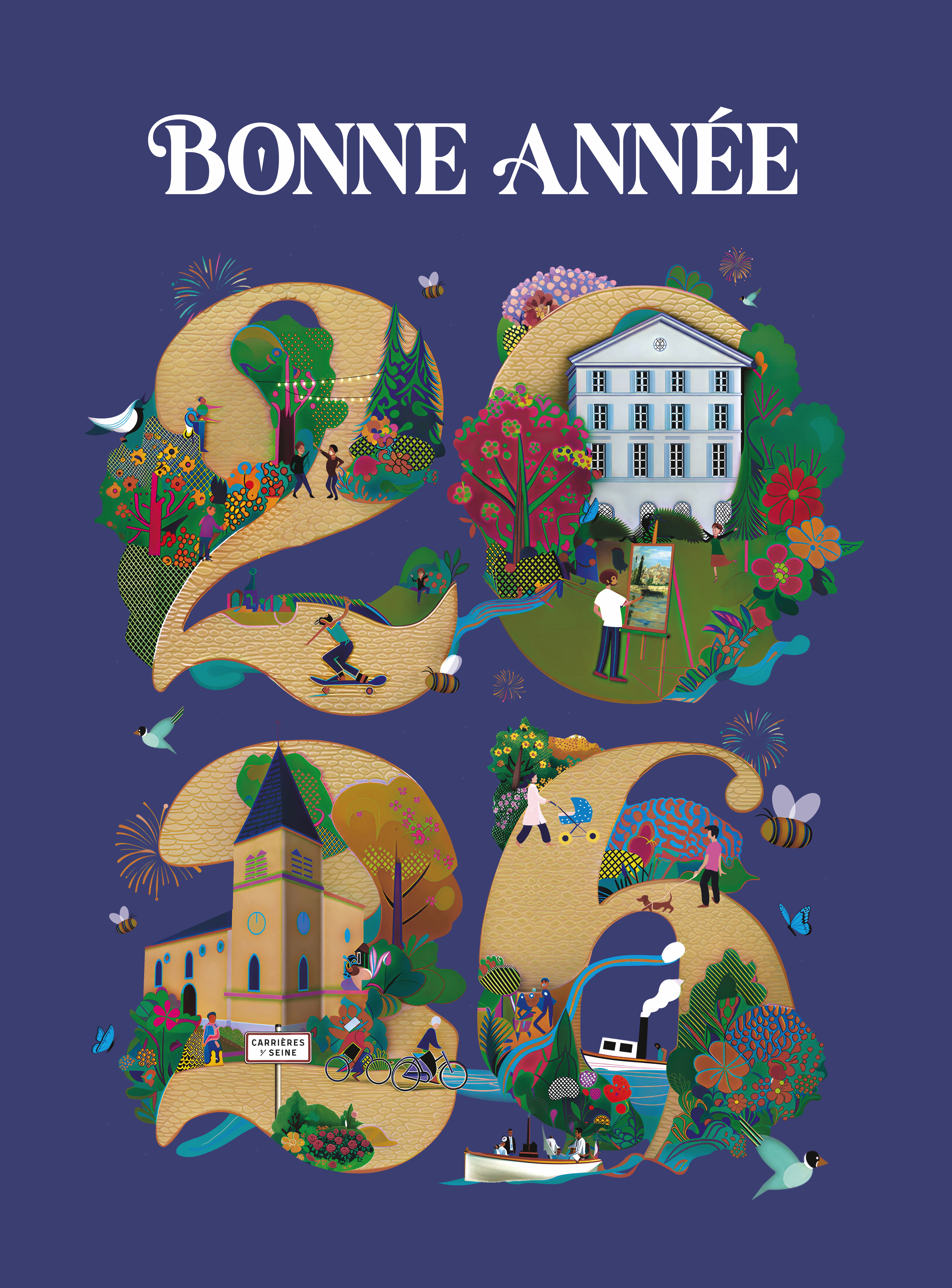 Carte de voeux bonne année 2026