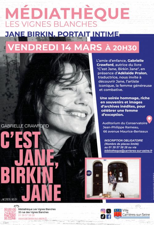 Affiche médiathèque jane birkin