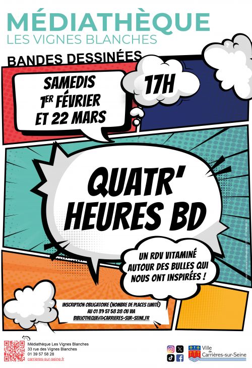 Quatr'heures BD médiathèque février/mars