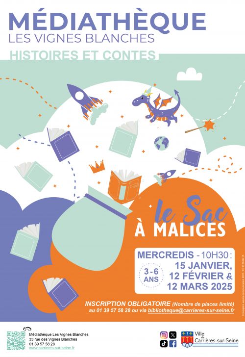 Affiche sac à malice janvier et mars 2025