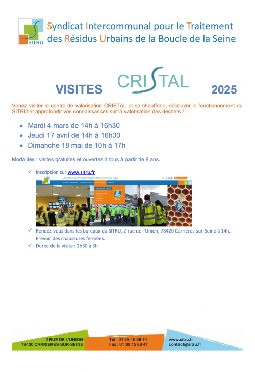 Visiter le centre de valorisation CRISTAL