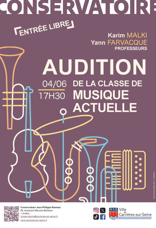 Auditions de la classe musique actuelle juin