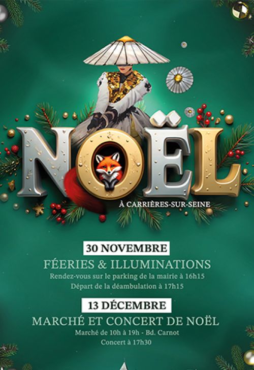 Panoramique page marché de noel