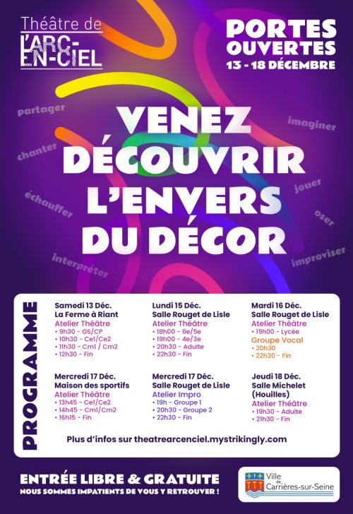 Portes ouvertes 2025 théatre de l'arc en ciel