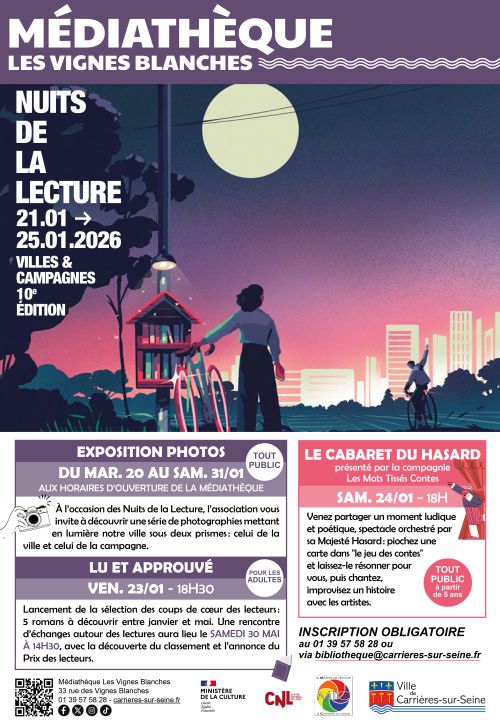 Nuits de la lecture médiathèque 2026