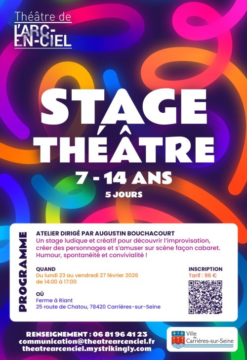 Stage de théâtre arc en ciel février 2026