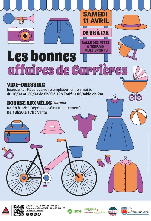 AFFICHE VIDE DRESSSING ET VOURSE AUX VÉLOS 2026