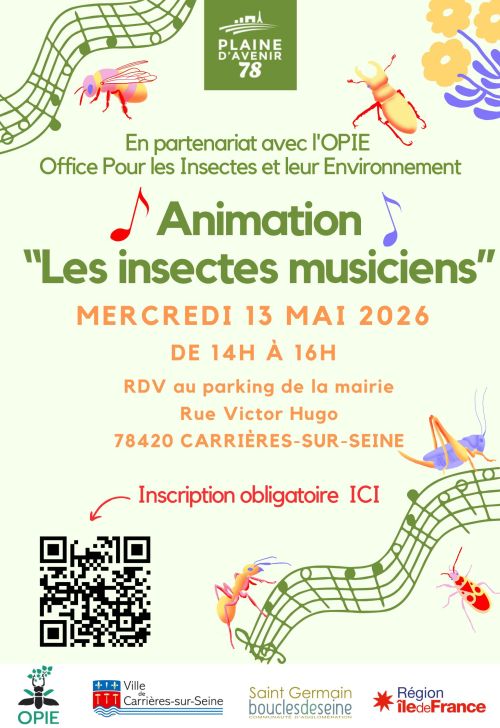 affiche les insectes musiciens
