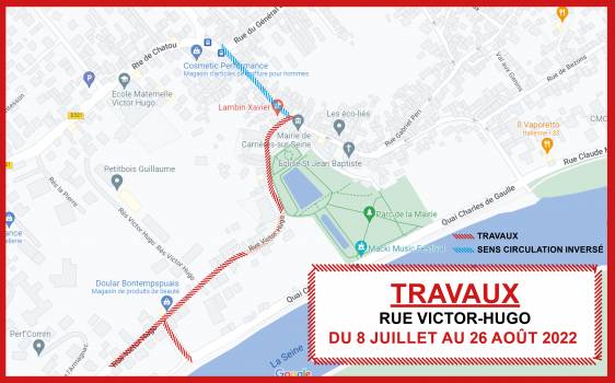 Carte travaux Victor-Hugo