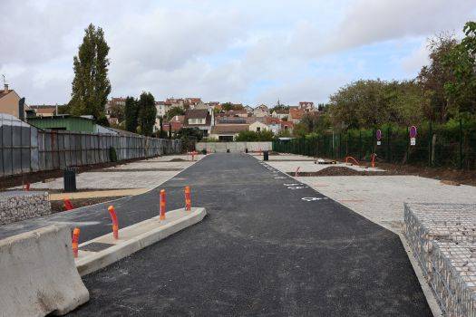 Parking rue Claude-Monet en travaux