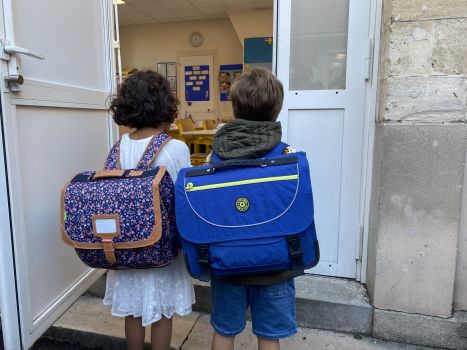 Rentrée des classes à l'école du Parc