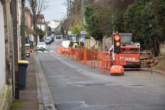 Travaux rue Victor-Hugo en 2022.