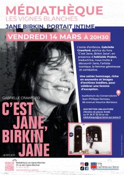 Affiche médiathèque jane birkin