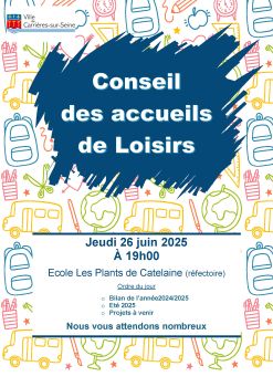 Conseil des accueils de loisirs juin 2025