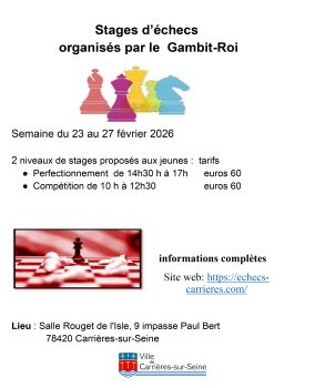 Stage d'échec février 2026