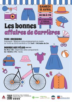 AFFICHE VIDE DRESSSING ET VOURSE AUX VÉLOS 2026