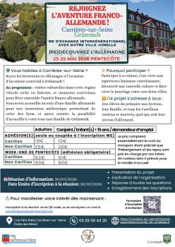 Reunion d'informations comité de jumelage 