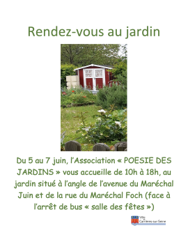 Rendez-vous au jardin