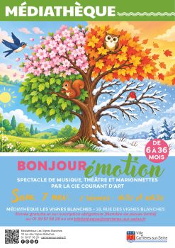 Affiche spectacle bonjour émotion
