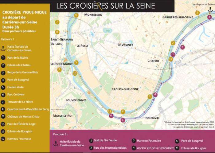Parcours de la croisière pique-nique