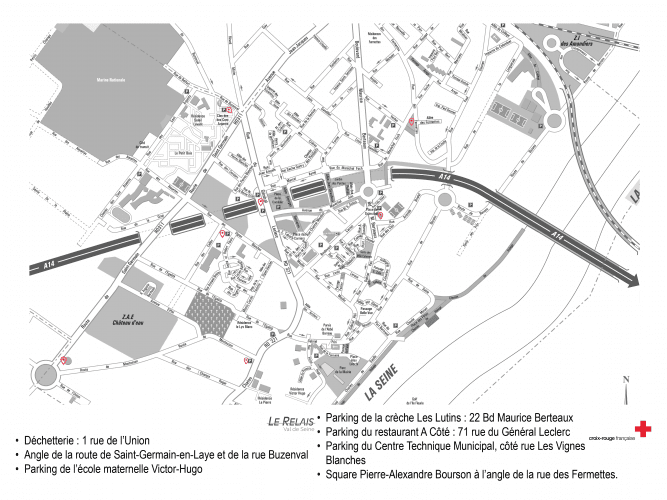 carte points de collecte des vêtements