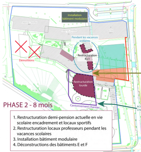 Agrandissement du Lycée des Pierres Vives, phase 2