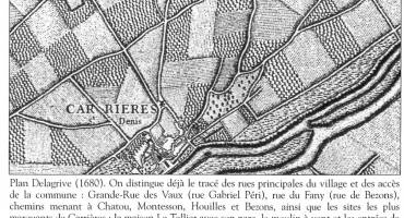 plan de Carrières-St-Denis datant du 18e siècle