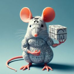 Souris déguisée en prof de maths