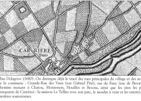 plan de Carrières-St-Denis datant du 18e siècle